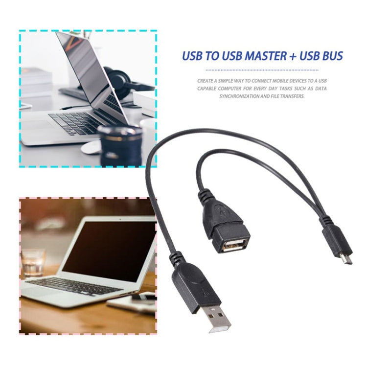 Cáp chuyển đổi Micro USB sang USB 2.0 đầu đực & USB 2.0 cái host OTG, dài khoảng 30cm, Micro USB sang USB 2.0 AM+AF