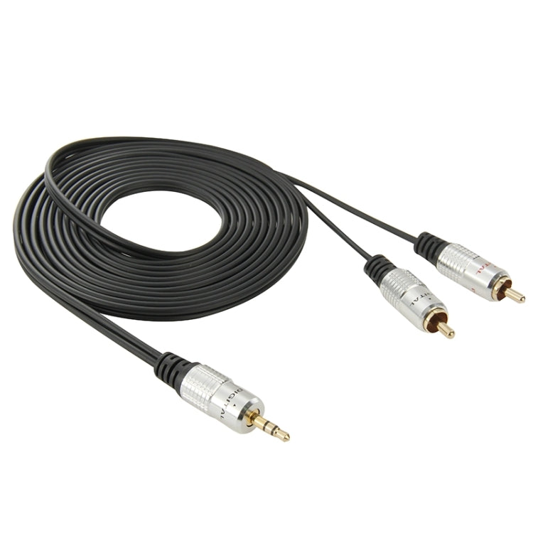 Cáp âm thanh 3.5mm stereo sang 2 đầu RCA đực, chiều dài 3m, 2 đầu RCA, dài 3m