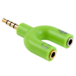 Cáp chia âm thanh 3.5mm Stereo đực sang tai nghe & mic 3.5mm cái