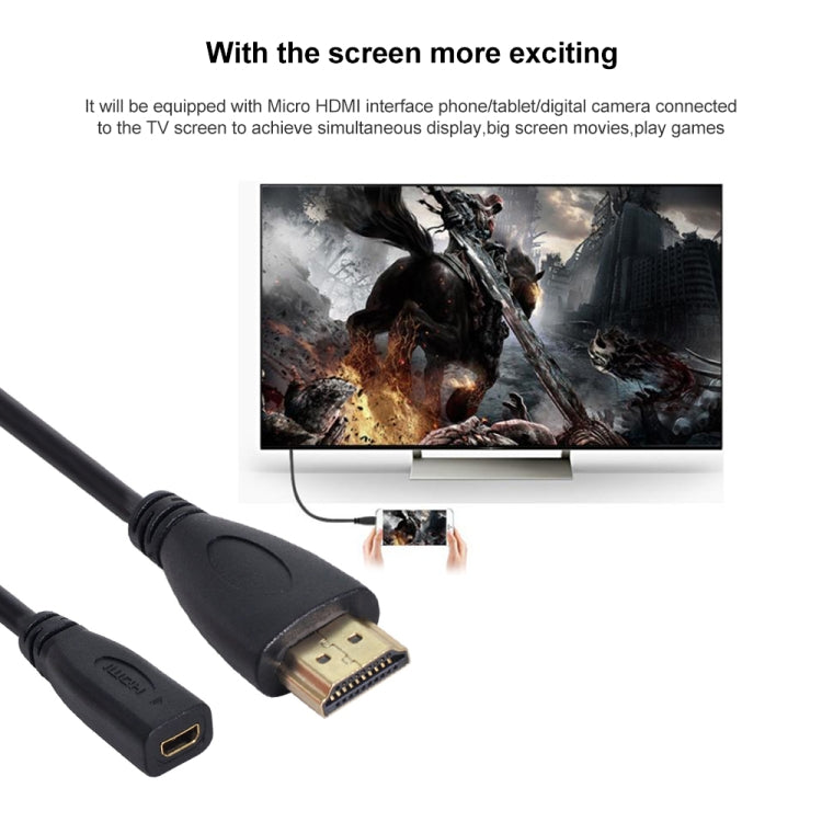 Cáp chuyển đổi HDMI đực 20cm sang Micro HDMI cái, HDMI sang Micro HDMI
