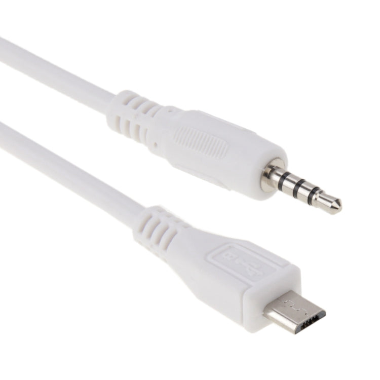 Cáp âm thanh 3.5mm đực sang Micro USB đực, chiều dài khoảng 50cm, Micro USB 50cm