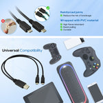 Cáp USB 2.0 đực sang 2 Micro USB đực, chiều dài khoảng 30cm, USB 2.0 AM sang 2 Micro USB