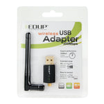 Bộ thu sóng Wifi USB mini EDUP EP-N1581 802.11n/g/b 300Mbps 2.4GHz, ăng-ten ngoài, EP-N1581