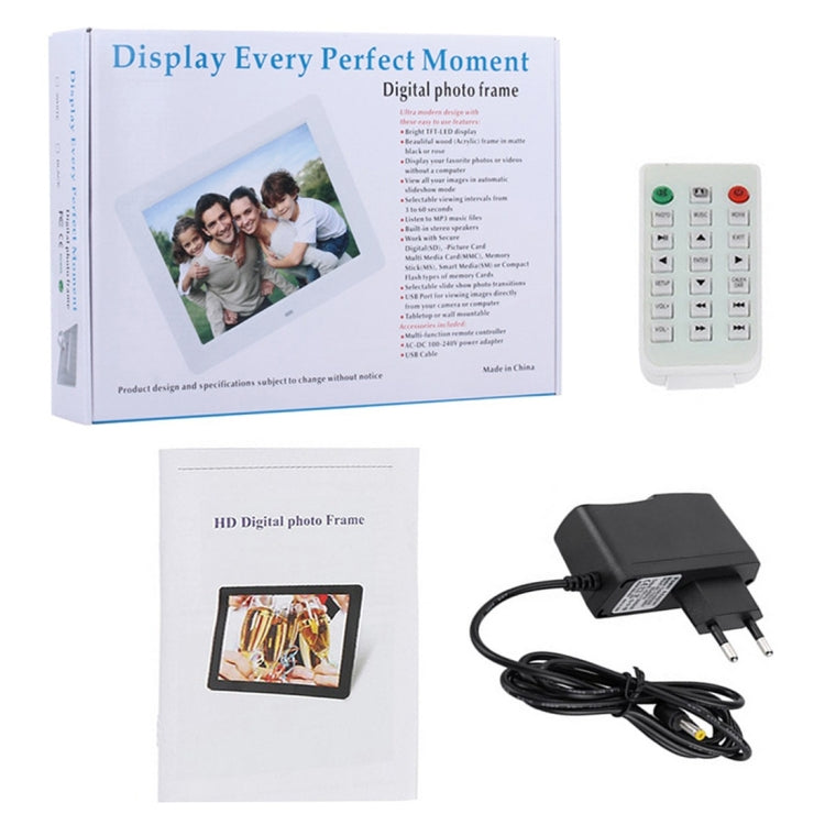 Khung ảnh kỹ thuật số màn hình rộng HD 10.1 inch với giá đỡ & điều khiển từ xa, Allwinner E200, đồng hồ báo thức / MP3 / MP4 / phát phim, 10.1 inch Allwinner E200, 10.1 inch/HSD-P503