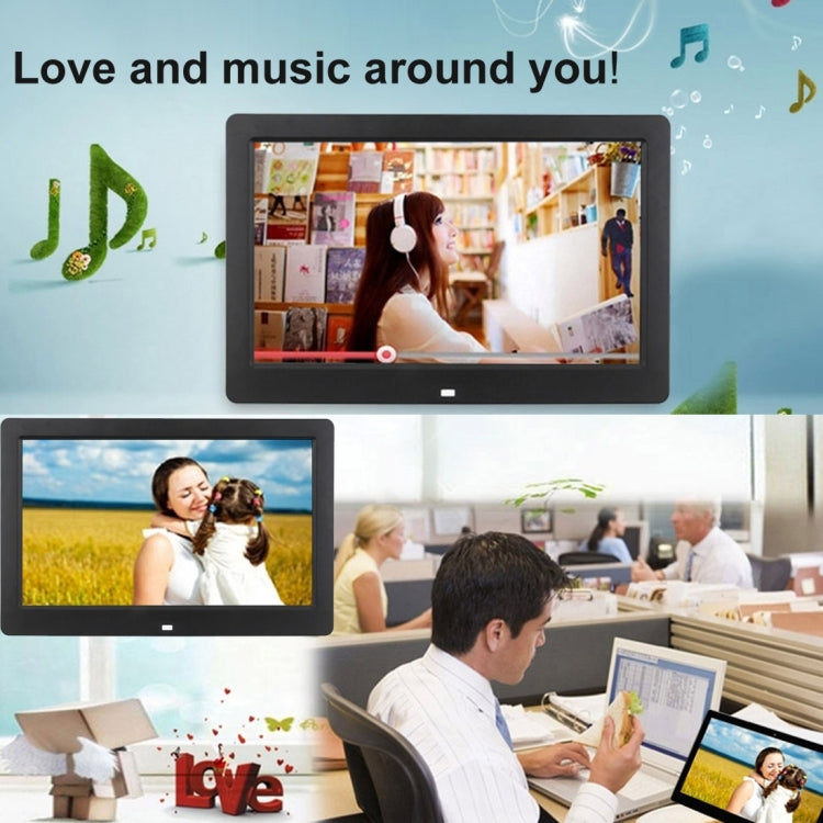Khung ảnh kỹ thuật số màn hình rộng HD 10.1 inch với giá đỡ & điều khiển từ xa, Allwinner E200, đồng hồ báo thức / MP3 / MP4 / phát phim, 10.1 inch Allwinner E200, 10.1 inch/HSD-P503