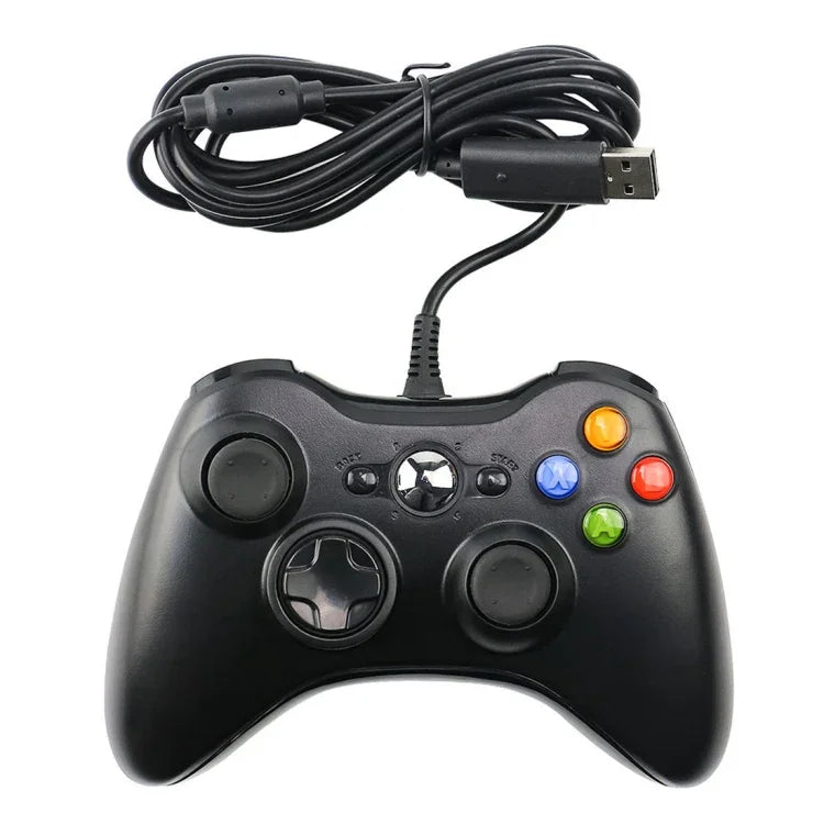 Tay Cầm Gamepad Có Dây USB 2.0 Cho XBOX360, Cắm Và Chơi, Chiều Dài Cáp: 2.5m, Dùng cho XBOX360, Dùng cho XBOX360 (Màu Đen)