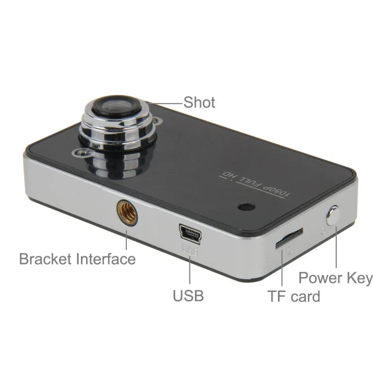 Máy ghi hình DVR ô tô G200 VGA 720P màn hình LCD 2.4 inch, góc nhìn rộng 100 độ, hỗ trợ ghi vòng lặp / phát hiện chuyển động, G200