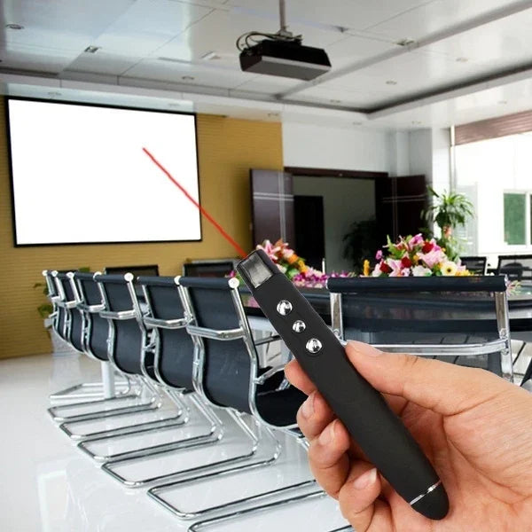 PP-1000 Bút clicker trình chiếu đa phương tiện PowerPoint không dây 2.4GHz RF với con trỏ laser và đầu thu USB