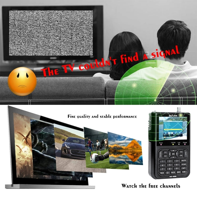 Máy Tìm Vệ Tinh Kỹ Thuật Số Di Động Màn Hình Màu LCD 3.5 inch SATLINK WS6906, WS6906