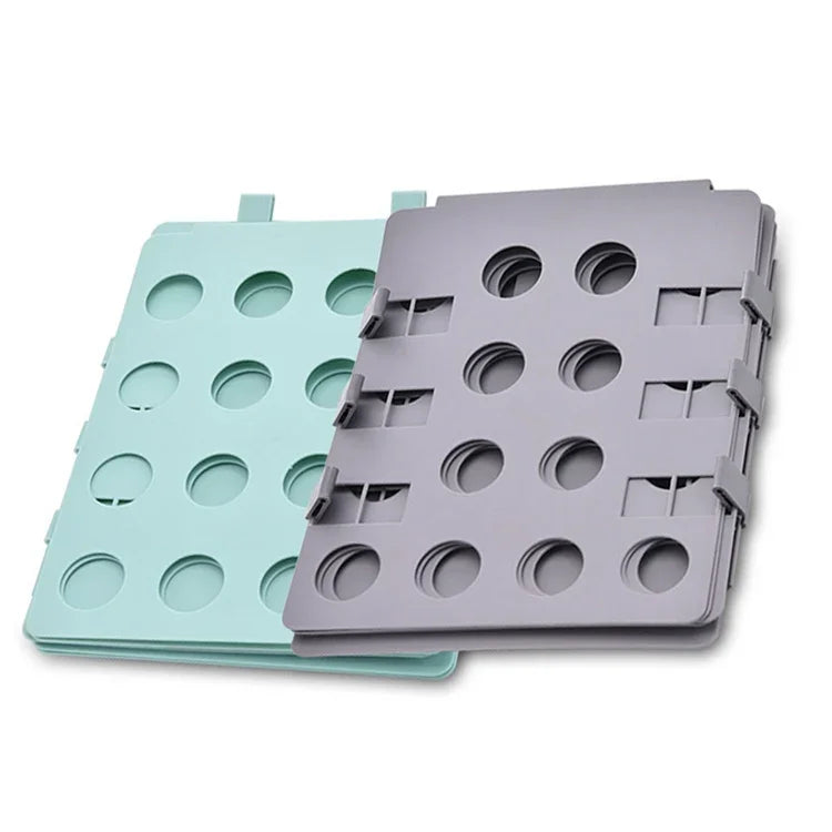 Dụng cụ tổ chức kệ quần áo gấp lưu trữ giặt giũ bằng nhựa bền, giao màu ngẫu nhiên, kích thước mở rộng: 66*57cm, 2317