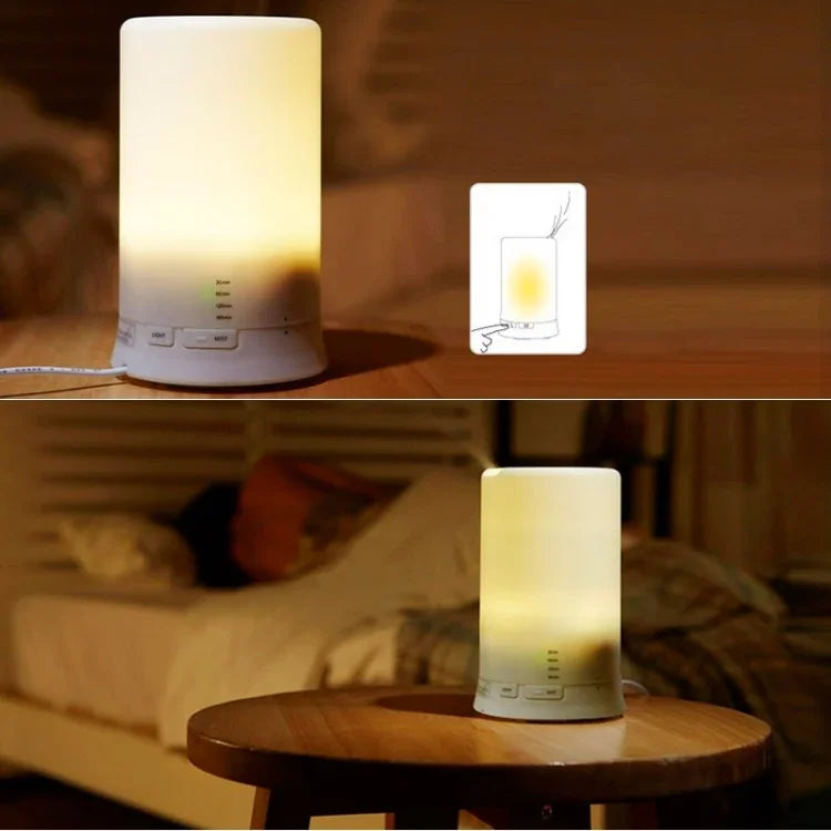 Máy khuếch tán tinh dầu USB mini / máy tạo độ ẩm tinh dầu với đèn LED trắng ấm, máy khuếch tán tinh dầu USB