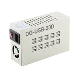 Trạm sạc nhanh 60W 12A với 20 cổng USB, bộ sạc để bàn du lịch