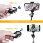Bộ điều khiển chụp ảnh từ xa Bluetooth 3.0 chip BRCMCOM đa năng, Trắng, Đen
