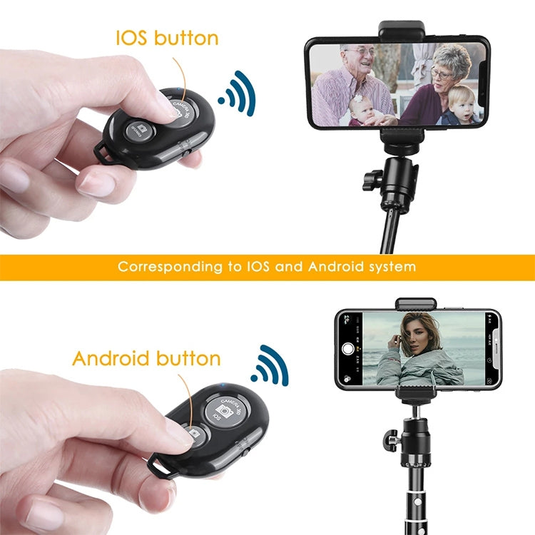 Bộ điều khiển chụp ảnh từ xa Bluetooth 3.0 chip BRCMCOM đa năng, Trắng, Đen