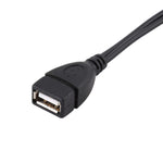 Cáp USB 2.0 AF sang Micro-B + USB 2.0 OTG cho Samsung Galaxy Note III / N9000, có nguồn, dài 24cm (Màu đen)
