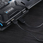 Cáp USB 2.0 AF sang Micro-B + USB 2.0 OTG cho Samsung Galaxy Note III / N9000, có nguồn, dài 24cm (Màu đen)