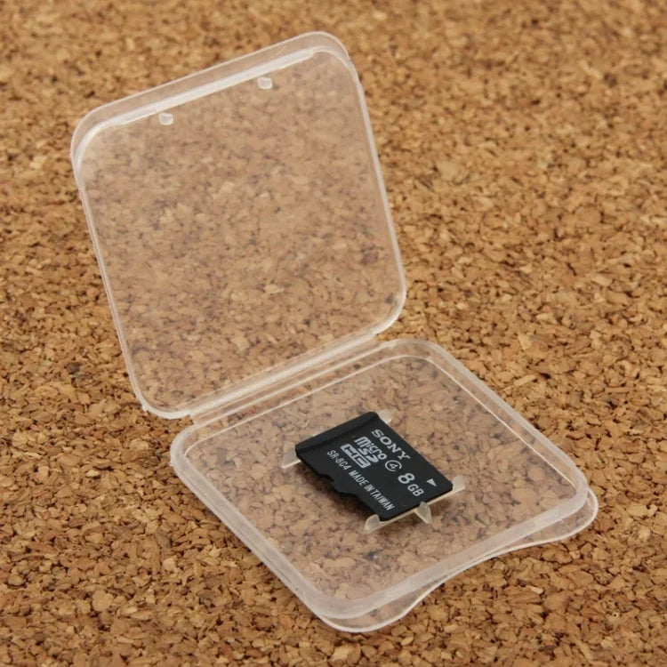 100 hộp nhựa trong suốt đựng thẻ lưu trữ cho thẻ Micro SD (thẻ TF), thẻ TF