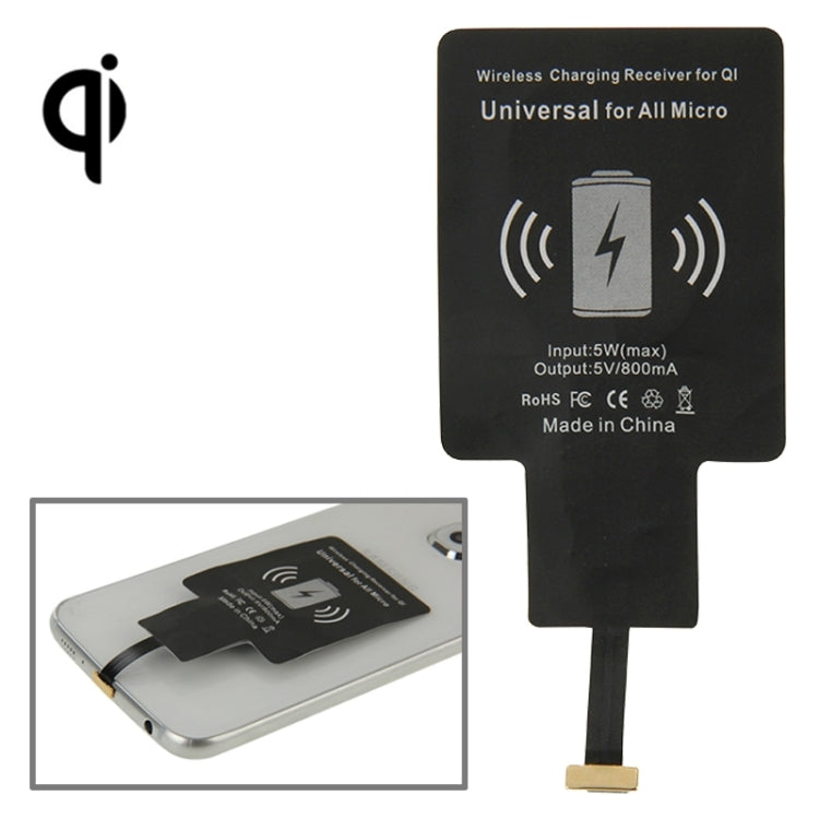 Bộ nhận sạc không dây chuẩn QI, phổ thông cho tất cả điện thoại Micro USB