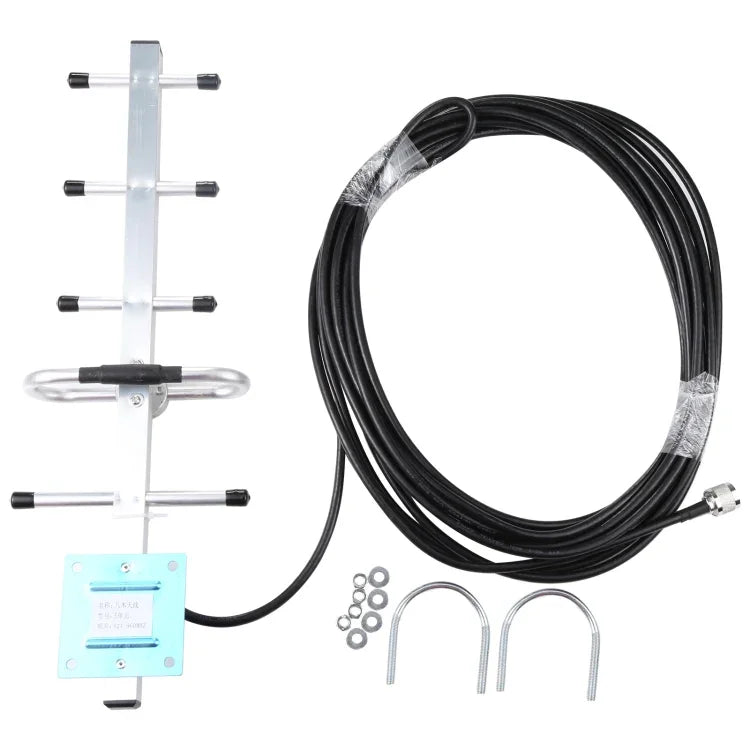 Ăng-ten Yagi GSM 824-960MHZ 12 dBi Đầu nối N Male, Chiều dài cáp: 15m, 824-960MHZ, Đầu nối N Male