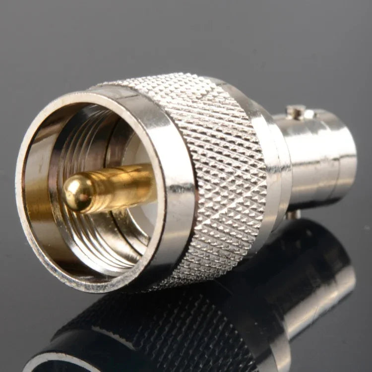 Đầu nối chuyển đổi UG-273 UHF Male Plug sang BNC Female Plug mạ Niken, UHF Male sang BNC Female