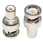 Đầu nối chuyển đổi BNC Male sang RCA Female cáp đồng trục, Male sang RCA