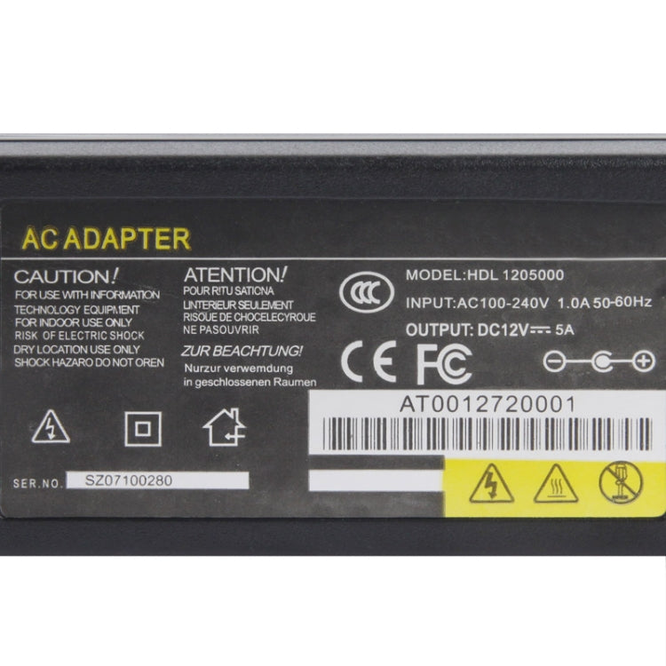 Adapter Nguồn AC 12V 5A Phích Cắm US Cho Đầu Ghi Hình DVR 16 Kênh, Đầu Ra Đầu Cắm: 5.5 x 2.5mm, Phích Cắm UK 12V 5A, Phích Cắm US 12V 5A, Phích Cắm EU 12V 5A, Phích Cắm AU 12V 5A