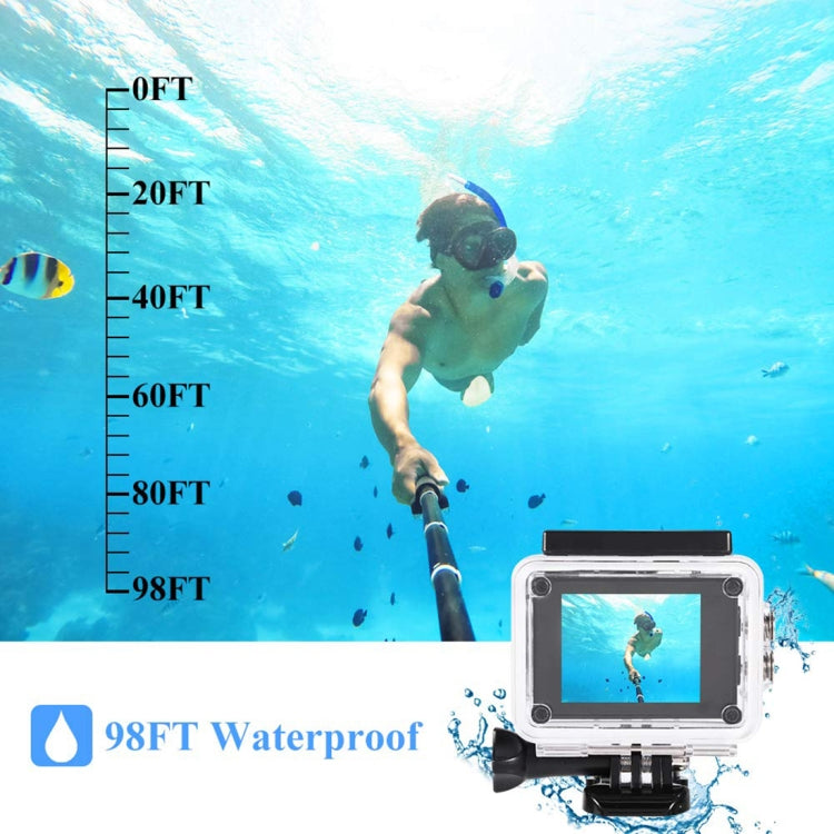 Máy quay thể thao SJ4000 Full HD 1080P màn hình LCD 1.5 inch với hộp chống nước, cảm biến CMOS 12.0 Mega, chống nước 30m