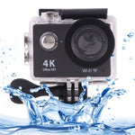 H9 Camera Thể Thao WiFi Màn Hình LCD 2 inch 12MP 4K Ultra HD1080P, Ống Kính Góc Rộng 170 Độ, Chống Nước 30m, H9 4K (Màu Đen)
