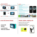 H9 Camera Thể Thao WiFi Màn Hình LCD 2 inch 12MP 4K Ultra HD1080P, Ống Kính Góc Rộng 170 Độ, Chống Nước 30m, H9 4K (Màu Đen)