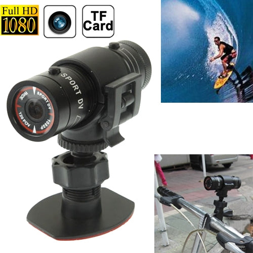 Camera mũ bảo hiểm hành động F9 Full HD 1080P / Camera thể thao / Camera xe đạp, hỗ trợ thẻ TF, ống kính góc rộng 120 độ, F9