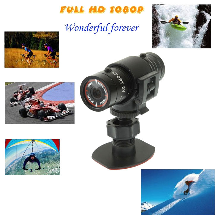 Camera mũ bảo hiểm hành động F9 Full HD 1080P / Camera thể thao / Camera xe đạp, hỗ trợ thẻ TF, ống kính góc rộng 120 độ, F9