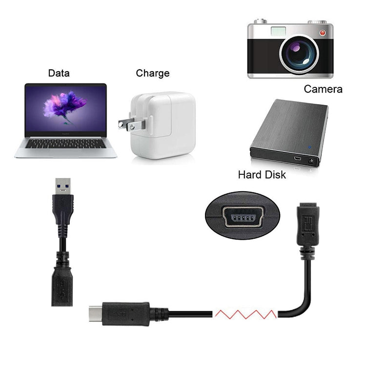 Cáp CY-201 USB 3.1 Type-C đực sang Micro USB 2.0 cái cho Nokia N1, dài cáp: 20cm