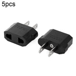 5 bộ chuyển đổi sạc từ phích cắm EU sang US, bộ chuyển đổi nguồn du lịch với phích cắm ổ cắm Hoa Kỳ, từ phích cắm EU sang US