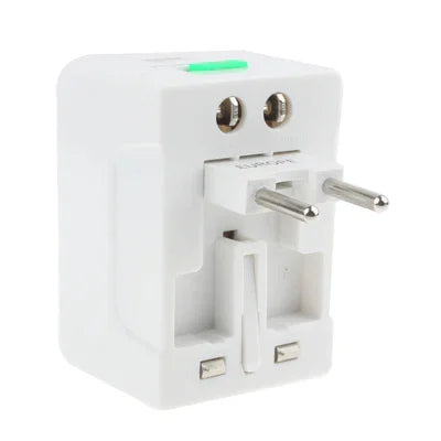 Bộ chuyển đổi nguồn AC du lịch đa năng US / EU / AU / UK có ổ cắm sạc USB, Có cổng USB