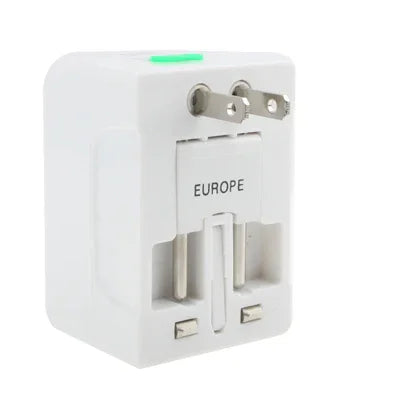 Bộ chuyển đổi nguồn AC du lịch đa năng US / EU / AU / UK có ổ cắm sạc USB, Có cổng USB