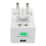 Bộ chuyển đổi nguồn AC du lịch đa năng US / EU / AU / UK có ổ cắm sạc USB, Có cổng USB