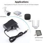 Bộ chuyển đổi nguồn phích cắm EU AC 100-240V sang DC 6V 2A, Đầu nối: 5.5 x 2.1mm, Chiều dài cáp: 1.1m, Phích cắm EU DC 6V 2A
