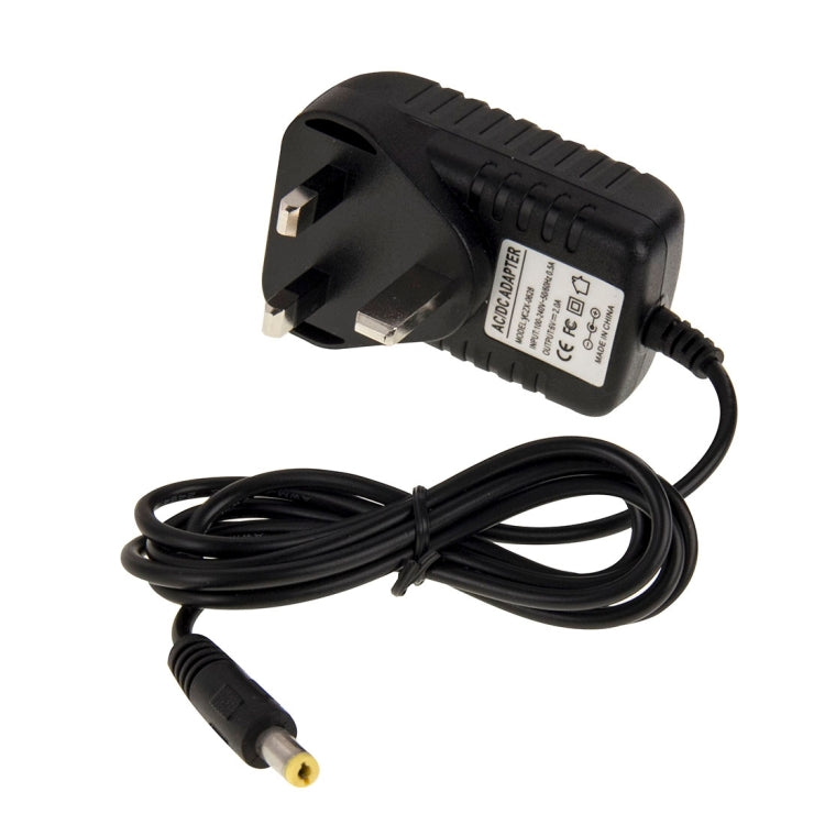 Bộ chuyển đổi nguồn cắm UK AC 100-240V sang DC 6V 2A, Đầu nối: 5.5 x 2.1mm, Chiều dài cáp: khoảng 1.2m, Cắm UK DC 6V 2A