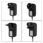 Bộ chuyển đổi nguồn 4 trong 1 cắm EU + US + UK + AU AC 100-240V sang DC 12V 3A, Đầu nối: 5.5 x 2.1mm, Chiều dài cáp: khoảng 1.2m, Cắm EU+US+UK+AU