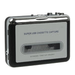 Máy chuyển đổi băng cassette sang MP3 USB cho PC, Thu âm nhạc, Băng sang MP3 màu đen