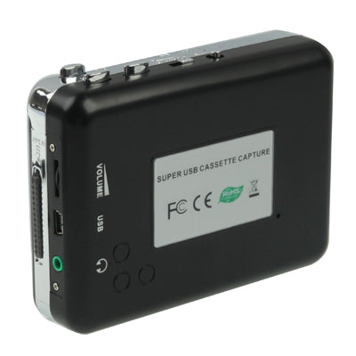 Máy chuyển đổi băng cassette sang MP3 USB cho PC, Thu âm nhạc, Băng sang MP3 màu đen