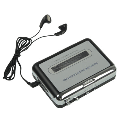 Máy chuyển đổi băng cassette sang MP3 USB cho PC, Thu âm nhạc, Băng sang MP3 màu đen