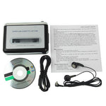 Máy chuyển đổi băng cassette sang MP3 USB cho PC, Thu âm nhạc, Băng sang MP3 màu đen