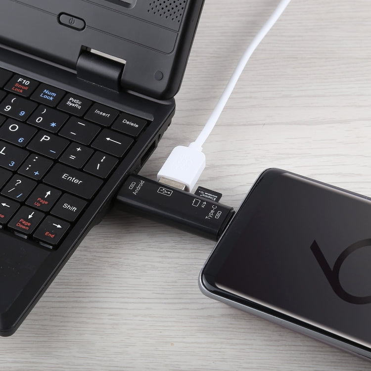 Đầu đọc thẻ D-188 3 trong 1 TF & USB sang Micro USB & Type-C OTG Adapter Connector