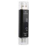 Đầu đọc thẻ D-188 3 trong 1 TF & USB sang Micro USB & Type-C OTG Adapter Connector