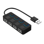 Bộ chia USB 2.0 4 cổng có 4 công tắc, 4 cổng với 4 công tắc (Đen), 4 cổng với 4 công tắc (Trắng)