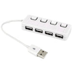 Bộ chia USB 2.0 4 cổng có 4 công tắc, 4 cổng với 4 công tắc (Đen), 4 cổng với 4 công tắc (Trắng)