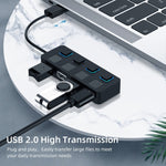 Bộ chia USB 2.0 4 cổng có 4 công tắc, 4 cổng với 4 công tắc (Đen), 4 cổng với 4 công tắc (Trắng)