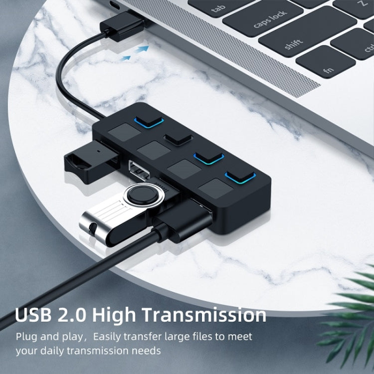 Bộ chia USB 2.0 4 cổng có 4 công tắc, 4 cổng với 4 công tắc (Đen), 4 cổng với 4 công tắc (Trắng)