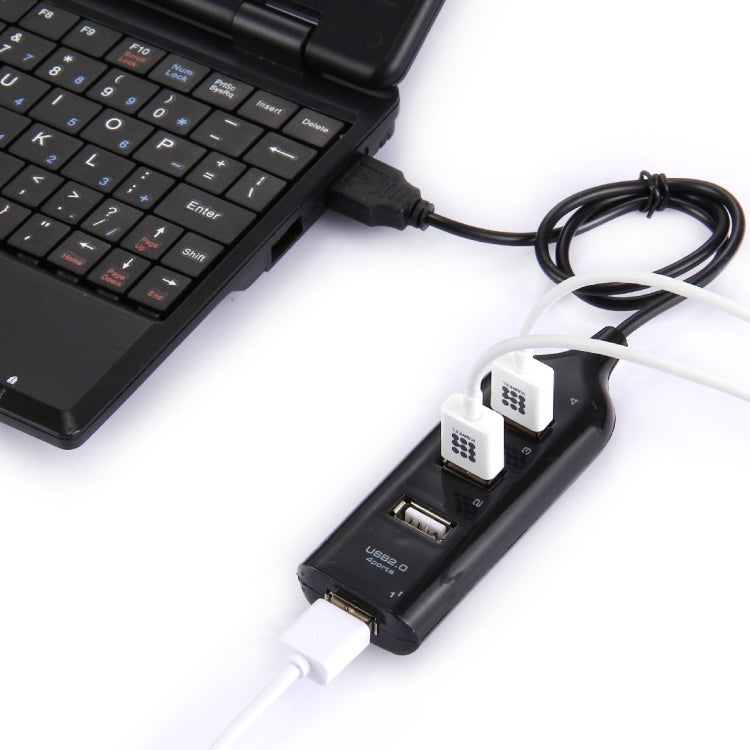 Bộ chia USB 2.0 4 cổng, chiều dài cáp 30cm, 4 cổng (Đen), 4 cổng (Trắng)